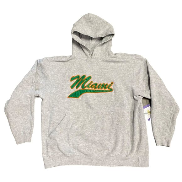 Team Edition Apparel Mens XL Miami Dolphins Gray Pullover Hoodie Sweatshirt NFL - Picture 13 of 13